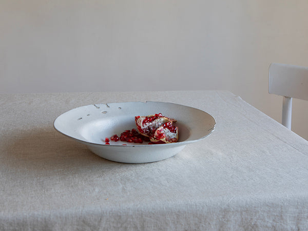 White Whispered Rim Bowl
