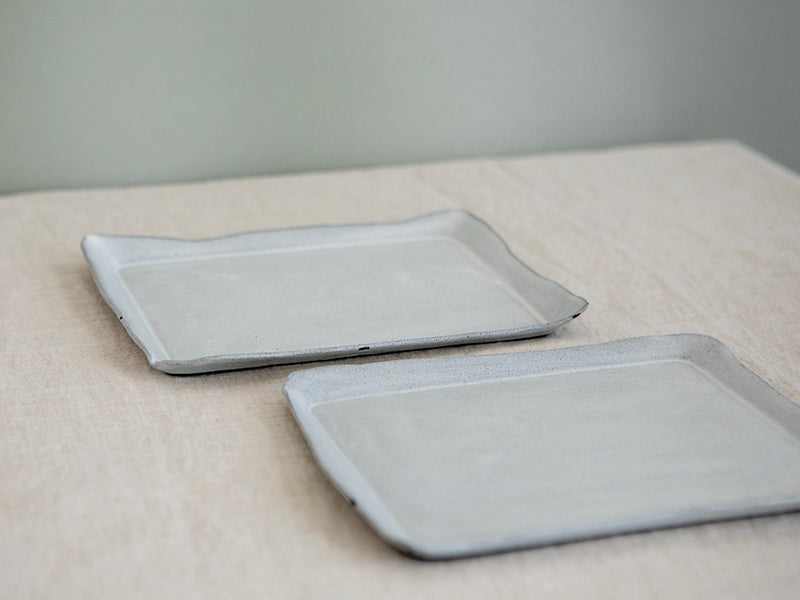 NEW Small Ceramic Rectangular Serving Tray in White