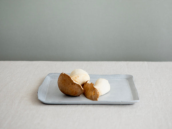 NEW Small Ceramic Rectangular Serving Tray in White