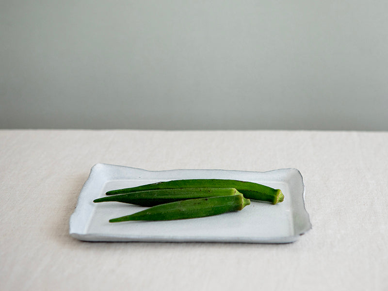 NEW Small Ceramic Rectangular Serving Tray in White