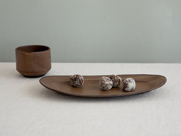 NEW Oval Tray in Brown
