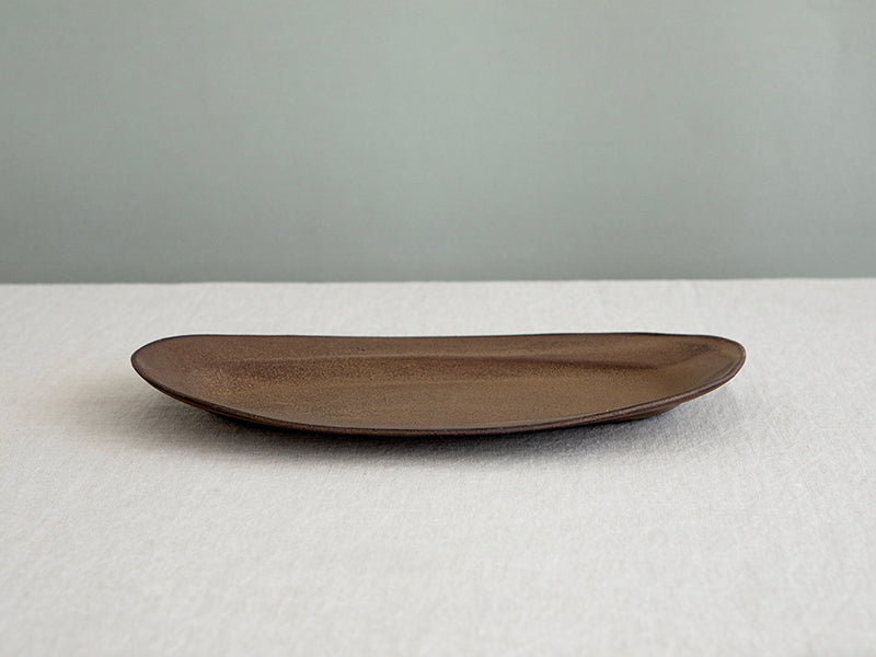 NEW Oval Tray in Brown