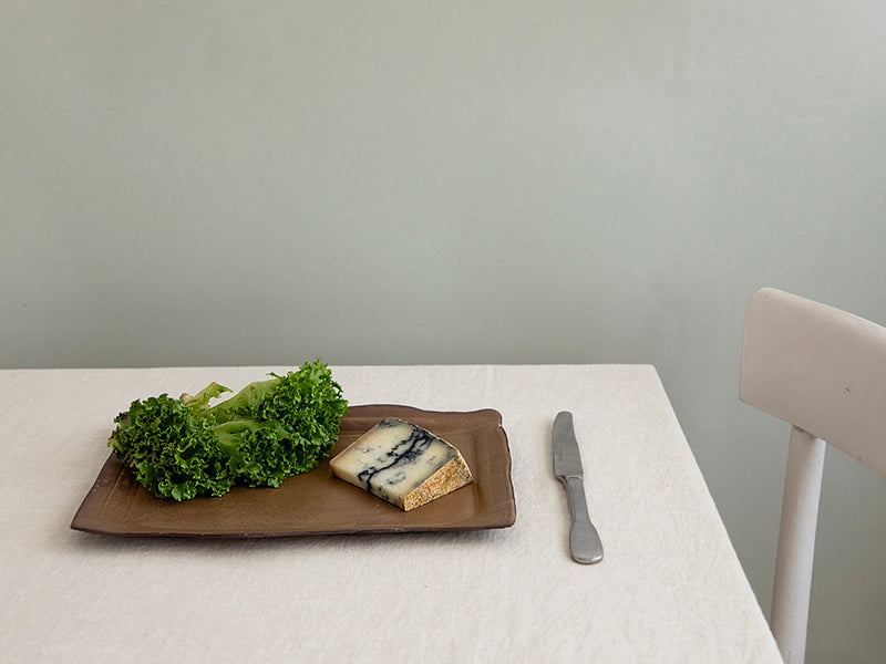 NEW Large Ceramic Rectangular Serving Tray in Brown