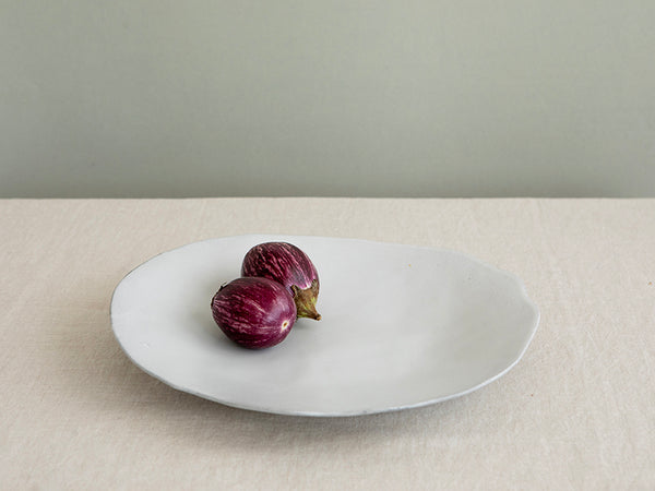 NEW Ceramic Serving Plate in White