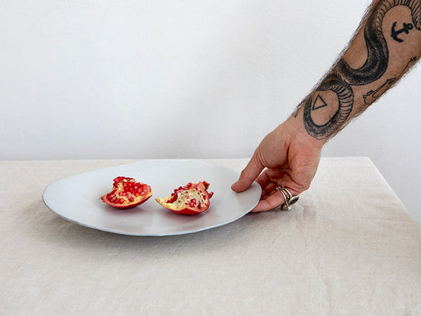 NEW Ceramic Serving Plate in White
